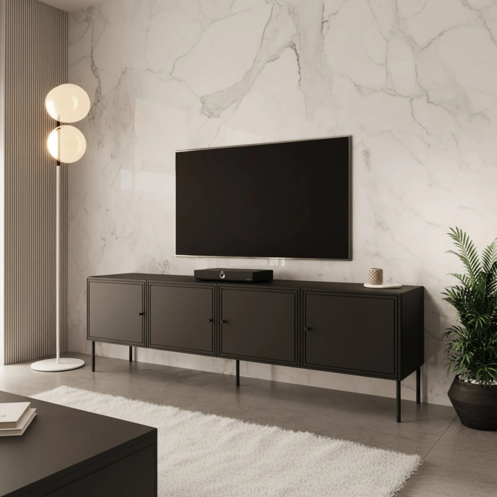 Pierson - TV-Meubel - Zwart - 201 cm