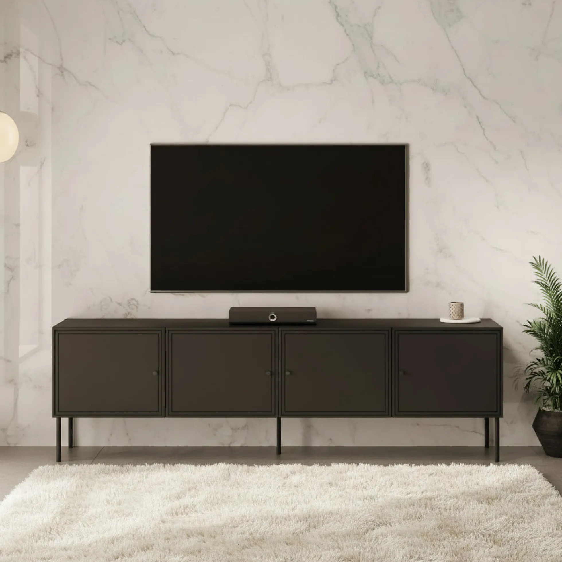 Pierson - TV-Meubel - Zwart - 201 cm