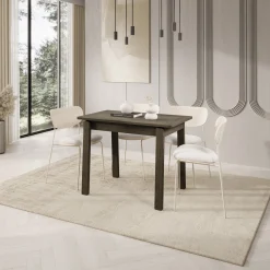 Portino - Eetkamertafel - Donker eiken - 104-224x60x77 cm