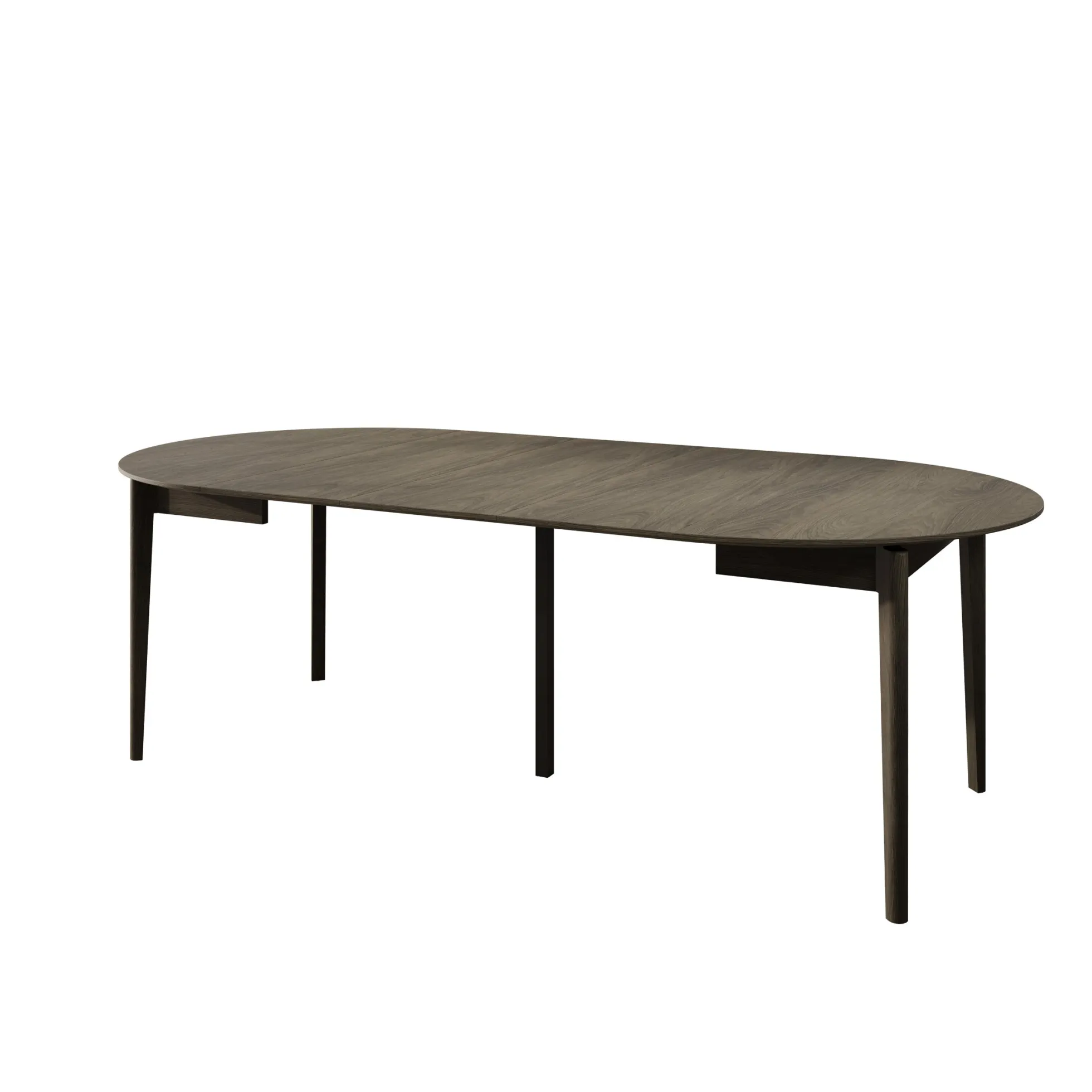 Portino - Eetkamertafel - Donker eiken - 120-240x120x77 cm