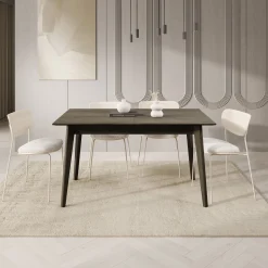 Portino - Eetkamertafel - Donker eiken - 145-220x85x77 cm