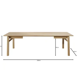 Portino - Eetkamertafel - Donker eiken - 149-269x85x77 cm