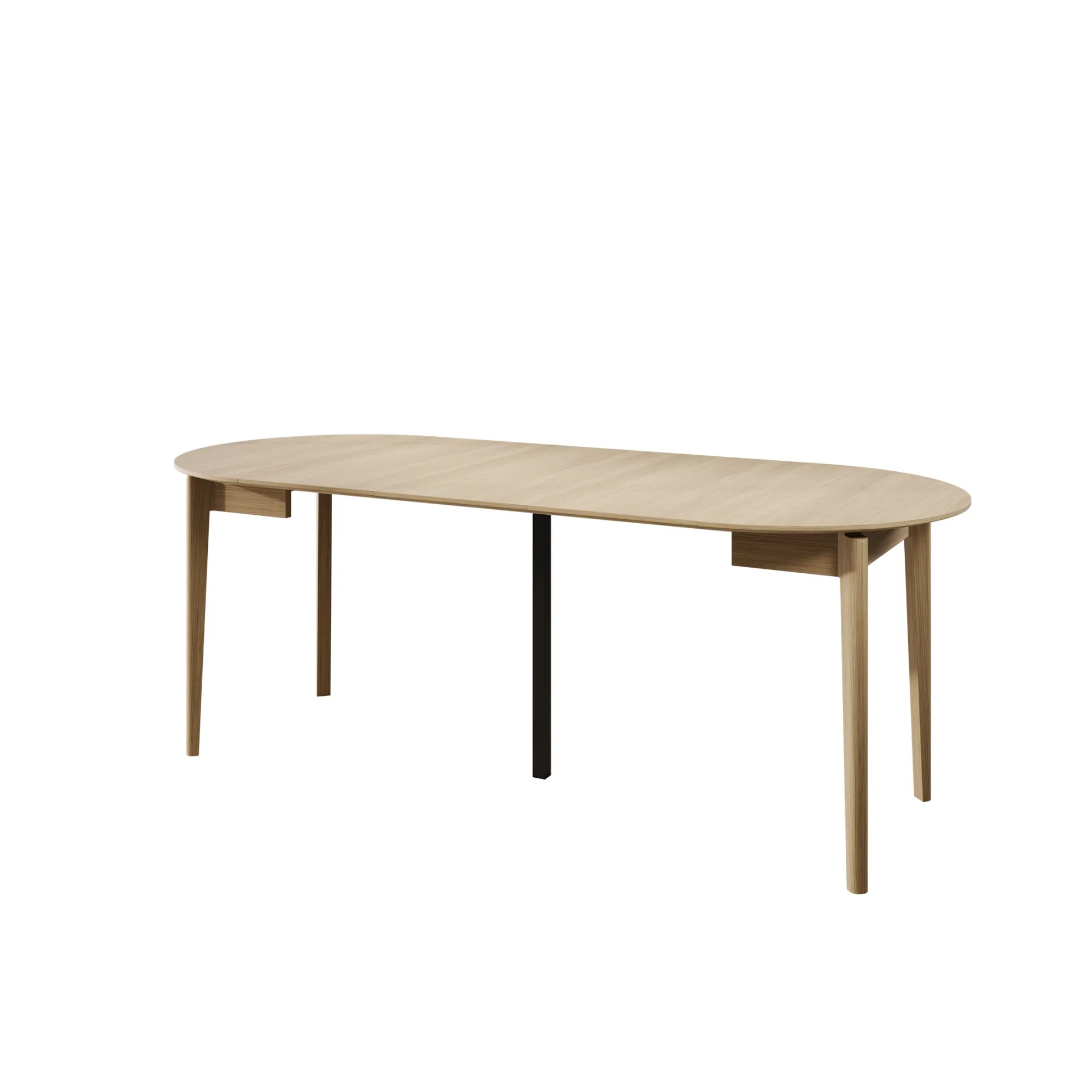 Portino - Eetkamertafel - Licht eiken - 90-210x90x77cm