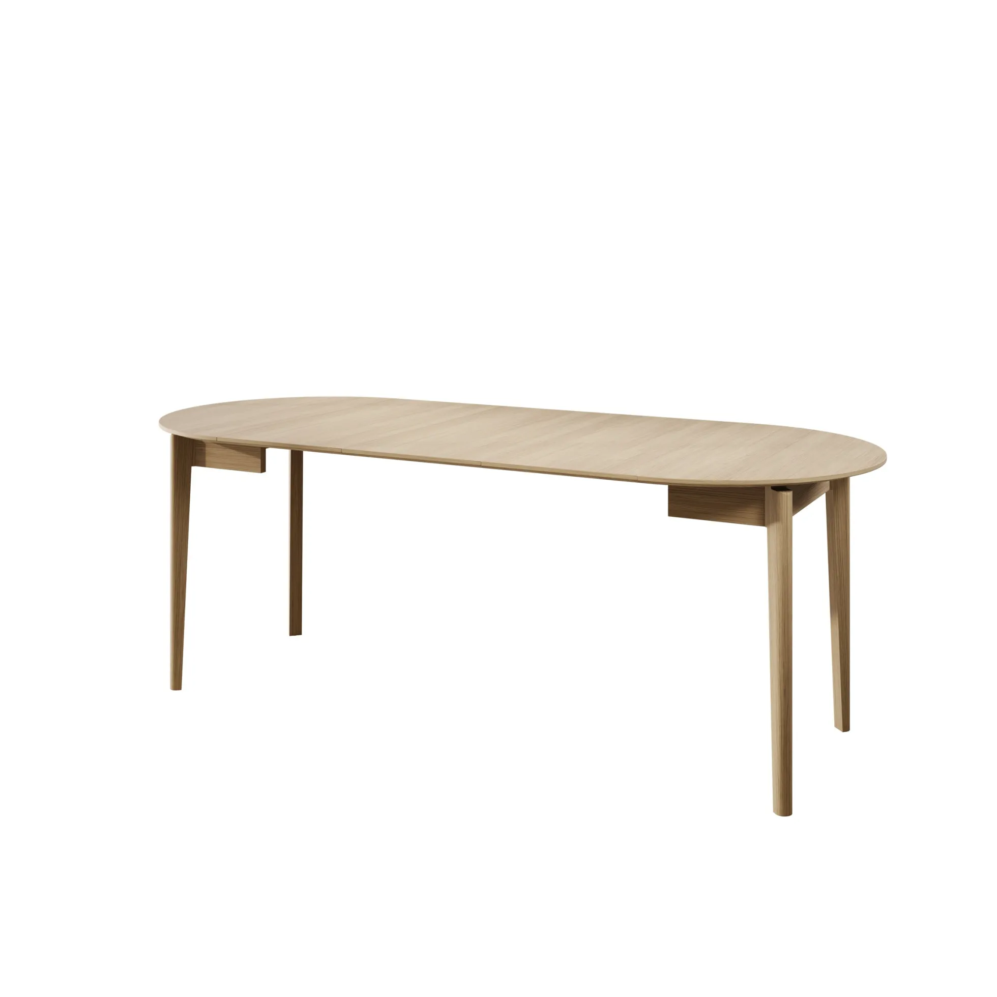Portino - Eetkamertafel - Licht eiken - 90-210x90x77cm