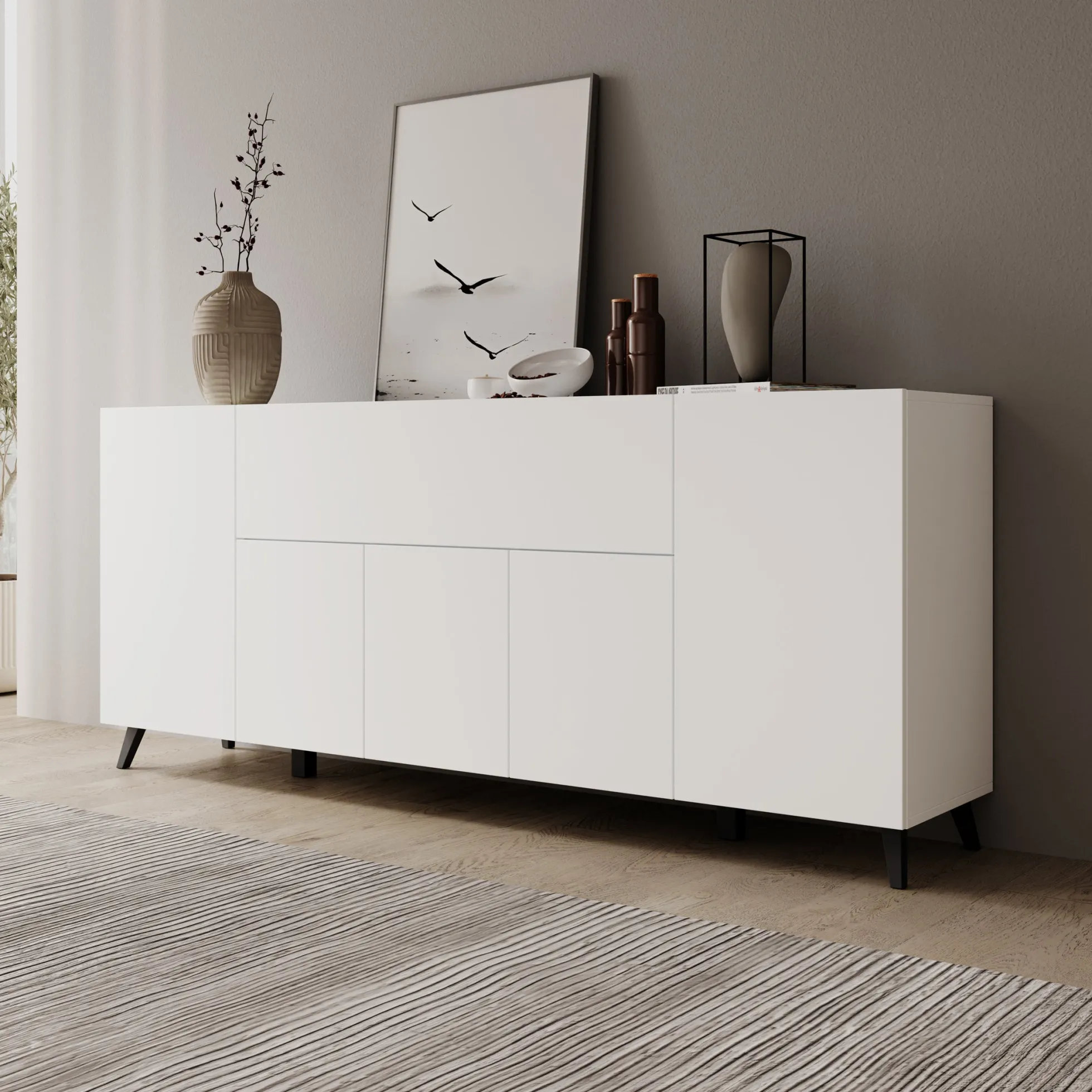 Pulse 4 - Dressoir - Wit - 180x39x76 cm
