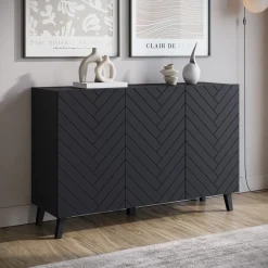 Pulse 3 - Dressoir - Zwart - 120x39x76 cm