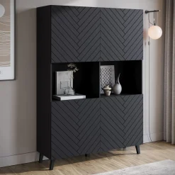 Pulse 2 - Dressoir - Zwart - 120x39x168 cm