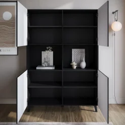 Pulse 2 - Dressoir - Zwart - 120x39x168 cm
