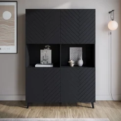Pulse 2 - Dressoir - Zwart - 120x39x168 cm