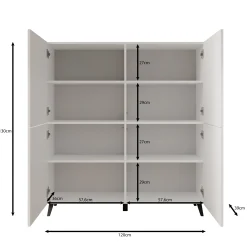 Pulse - Dressoir - Wit - 120x40x130 cm