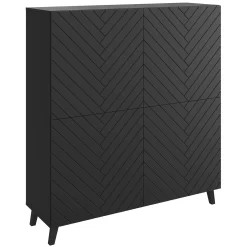 Pulse - Dressoir - Zwart - 120x39x128 cm