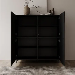 Pulse - Dressoir - Zwart mat - 120x40x130 cm