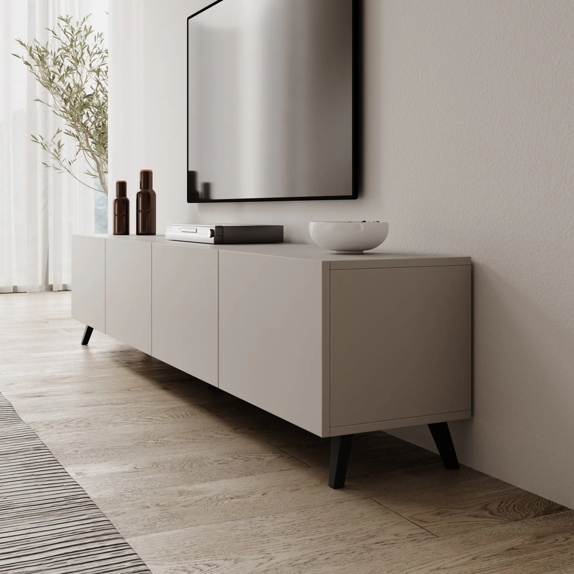 Pulse - TV-Meubel - Beige - 190x33x40 cm