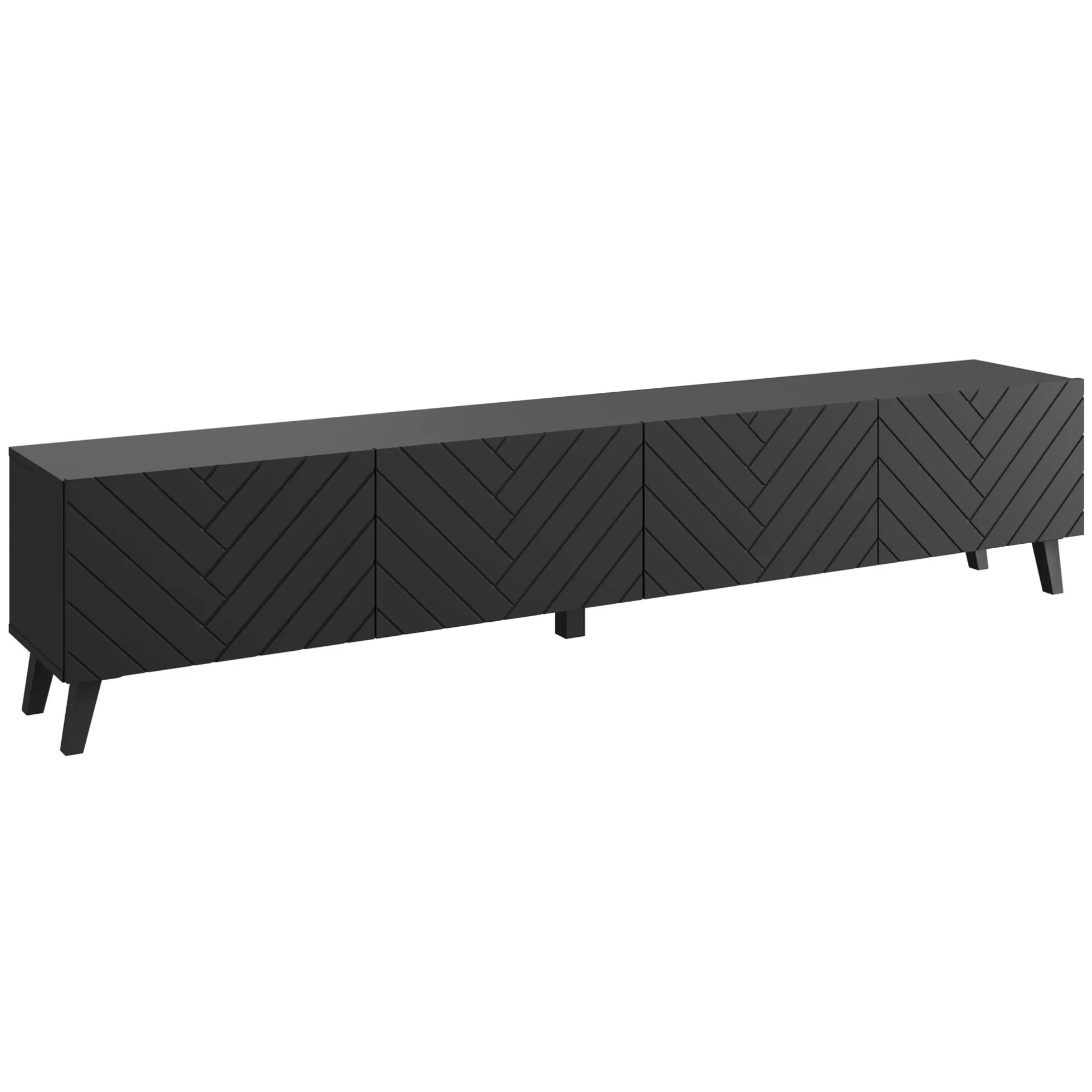 Pulse - TV-Meubel - Zwart - 190x33x40 cm