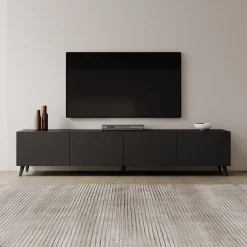 Pulse - TV-Meubel - Zwart mat - 190x33x40 cm