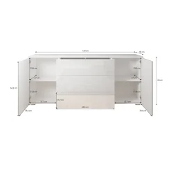 Pure - Dressoir - Beige - 150x39x68 cm