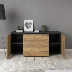 Pure - Dressoir - Eiken/Grijs - 150x39x68 cm