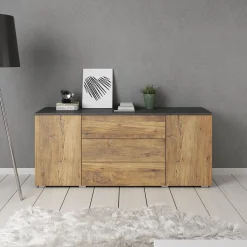 Pure - Dressoir - Eiken/Grijs - 150x39x68 cm