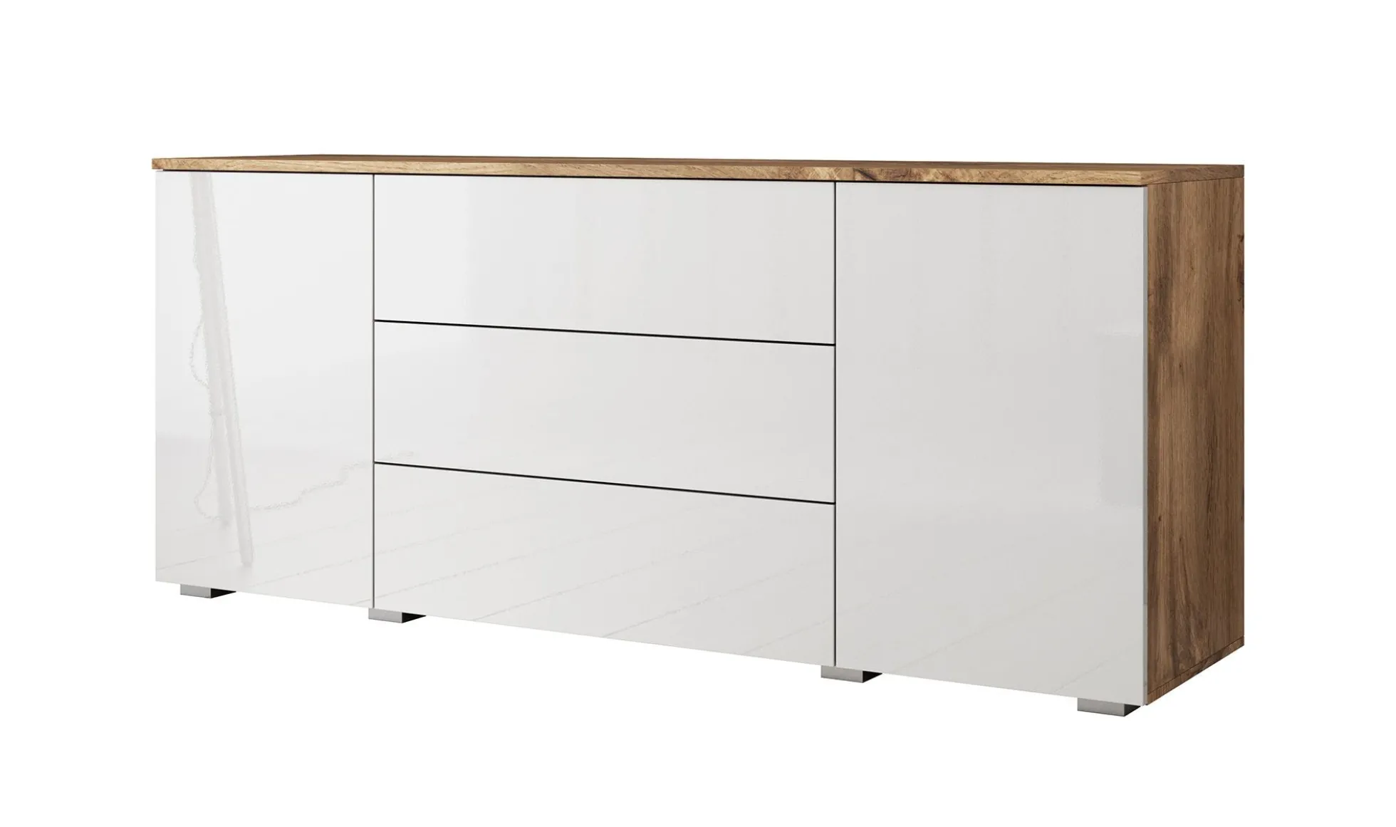 Pure - Dressoir - Wit/eiken - 150x39x68 cm