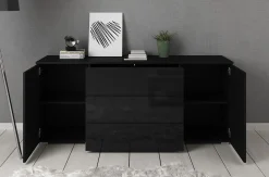 Pure - Dressoir - Zwart - 150x39x68 cm