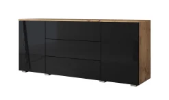 Pure - Dressoir - Zwart/eiken - 150x39x68 cm