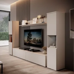 Pure XL - Wandmeubel - Beige - 180x33x130 cm