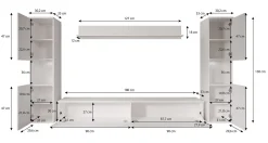 Pure XL - Wandmeubel - Beige - 180x33x130 cm