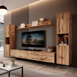 Pure XL - Wandmeubel - Eiken - 180x33x130 cm