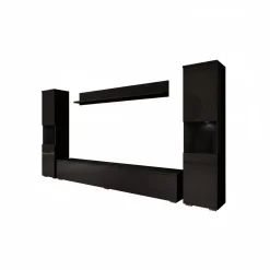 Pure XL - Wandmeubel - Zwart - 180x33x130 cm