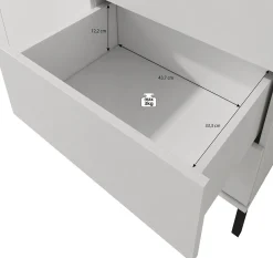 Queen - Dressoir - Zwart - 150x41x80 cm