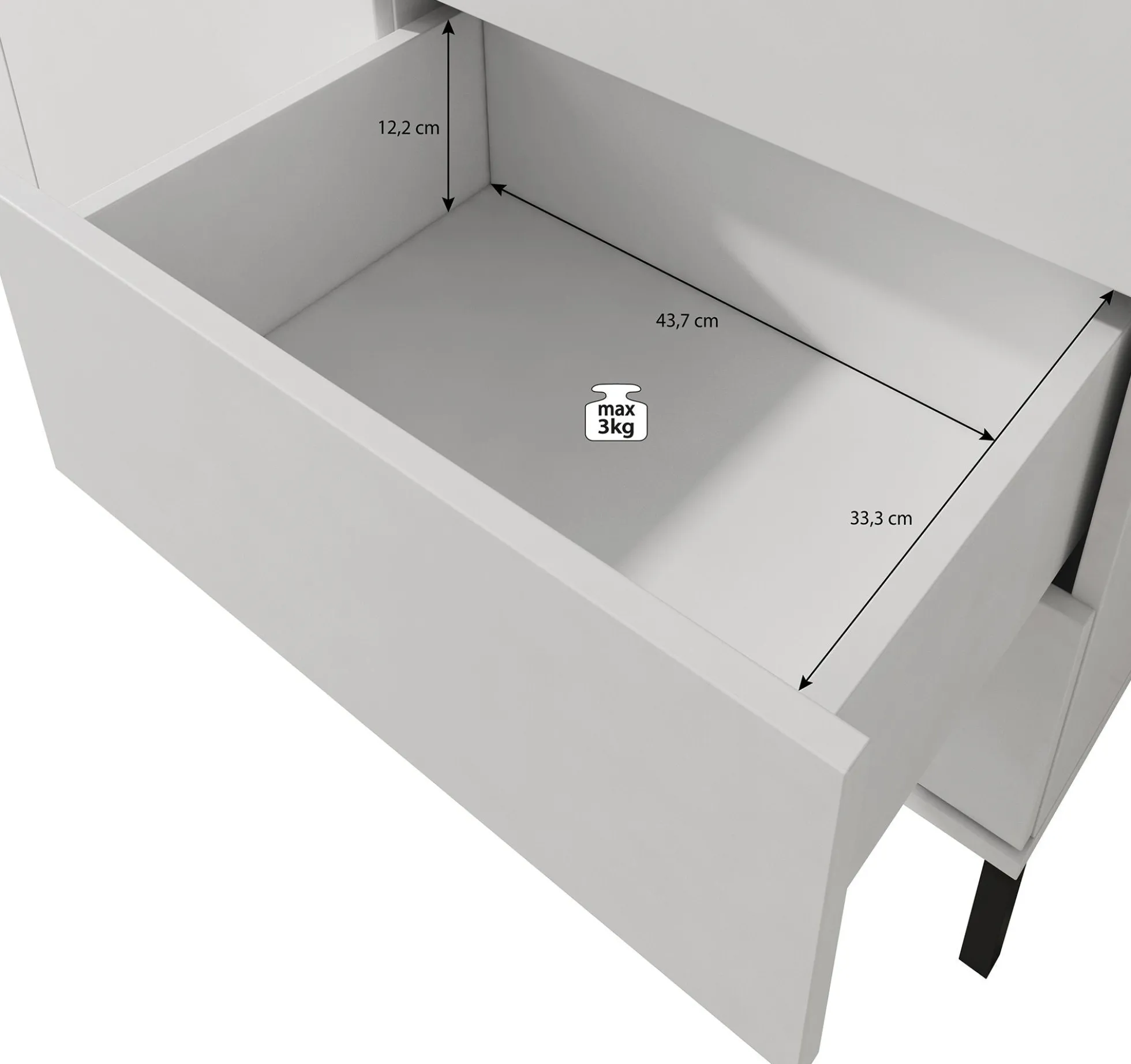 Queen - Dressoir - Zwart - 150x41x80 cm