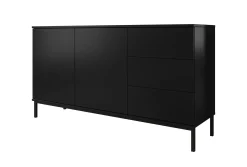 Queen - Dressoir - Zwart - 150x41x80 cm