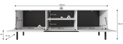 Queen - TV-Meubel - Zwart - 150x41x50 cm