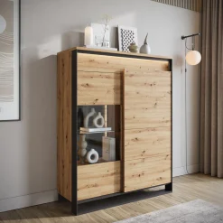 Quincy - Dressoir - Eiken - 110x41x140 cm