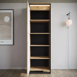 Quincy - Kledingkast met deur - Eiken - 60x41x195 cm