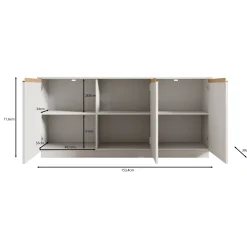 Remy - Dressoir - Beige - 153x39x72 cm