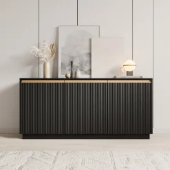 Remy - Dressoir - Zwart - 153x39x72 cm