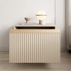 Remy - Nachtkastje - Beige - 54x39x37 cm