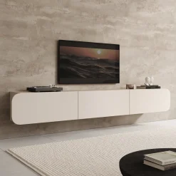 Renalto - TV-Meubel - Beige - 220x36x34 cm