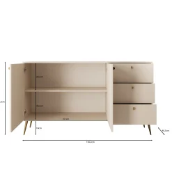 Reunion - Dressoir - Beige - 156x41x89 cm