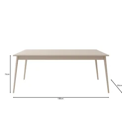 Reunion - Eetkamertafel - Beige - 180x75x90 cm