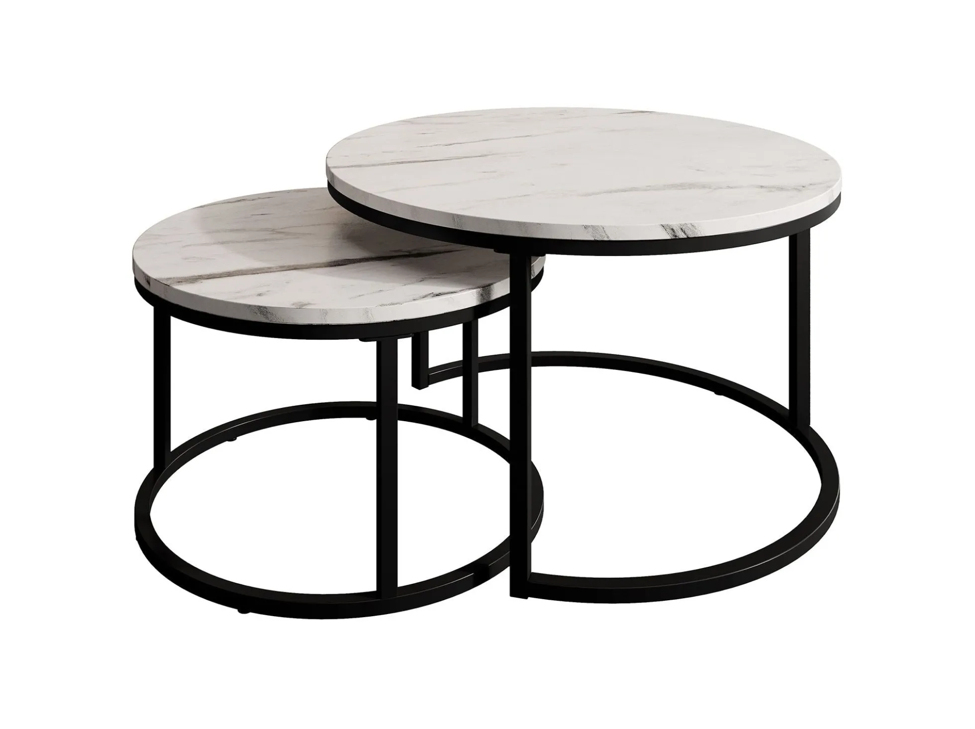 Rica - Salontafel set van 2 - Wit marmerlook