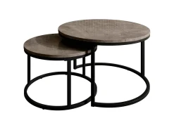 Rica - Salontafel set van 2 - Grijs marmerlook