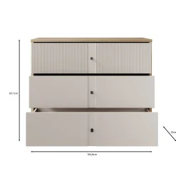 Riggs - Ladekast - Beige - 105x42x83 cm