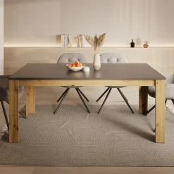Rogan - Eetkamertafel - Zwart - 180x90x75 cm