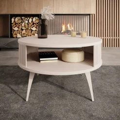 Roslyn - Salontafel - Beige - 75x75x44 cm