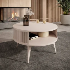 Roslyn - Salontafel - Beige - 75x75x44 cm