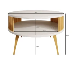 Roslyn - Salontafel - Eiken - 75x75x44 cm