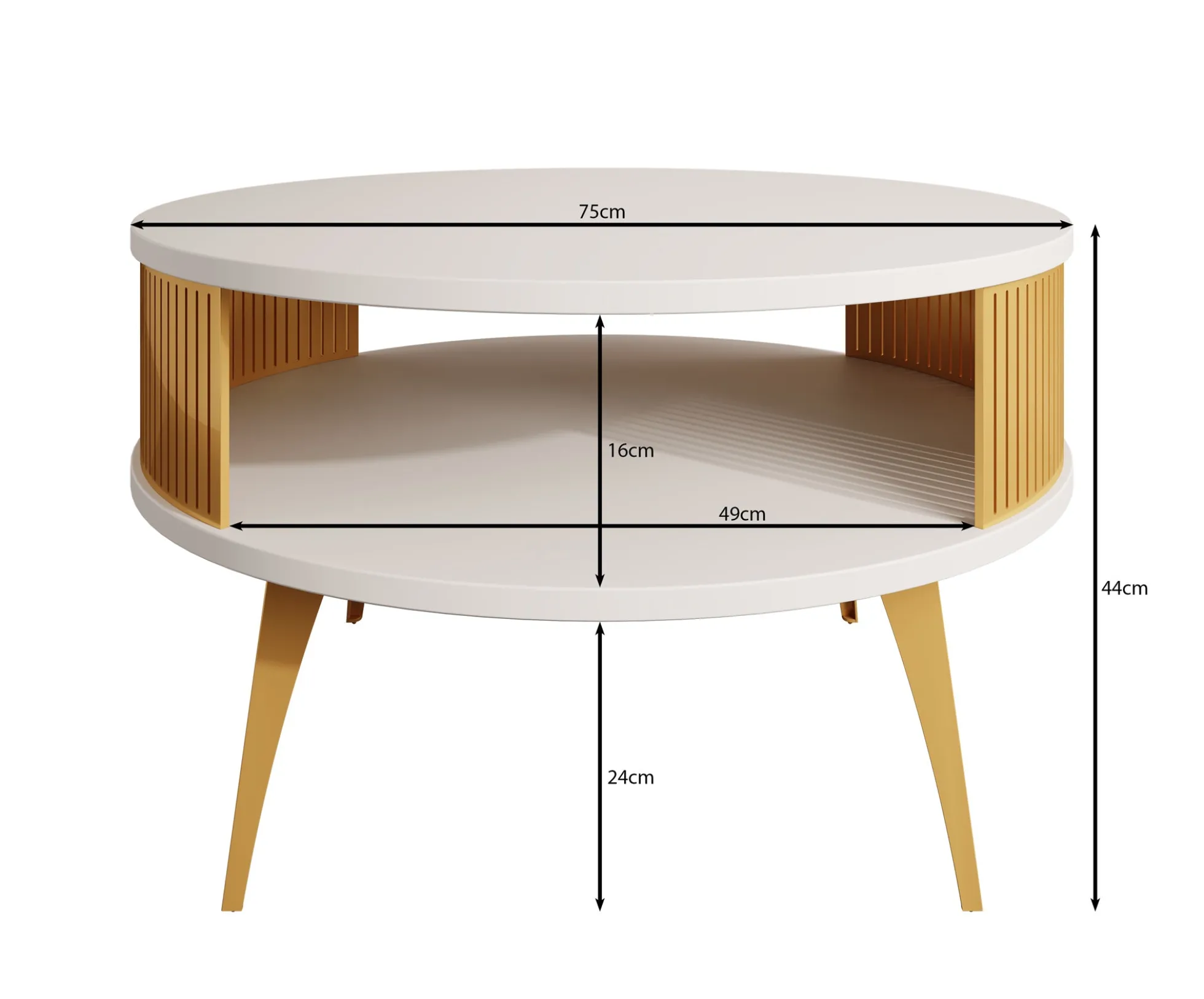 Roslyn - Salontafel - Eiken - 75x75x44 cm