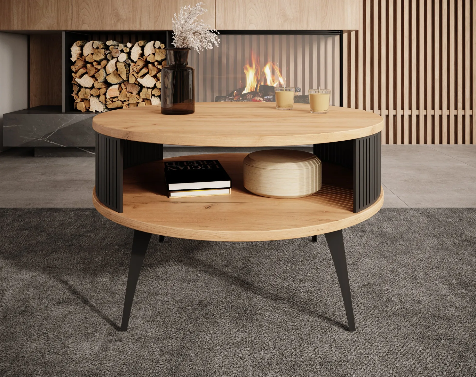 Roslyn - Salontafel - Eiken - 75x75x44 cm